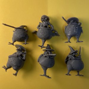 Respiria28 Cauldron Riders – Set of 6 Monopose Coven Sniper Miniatures for Tabletop RPGs & Wargaming