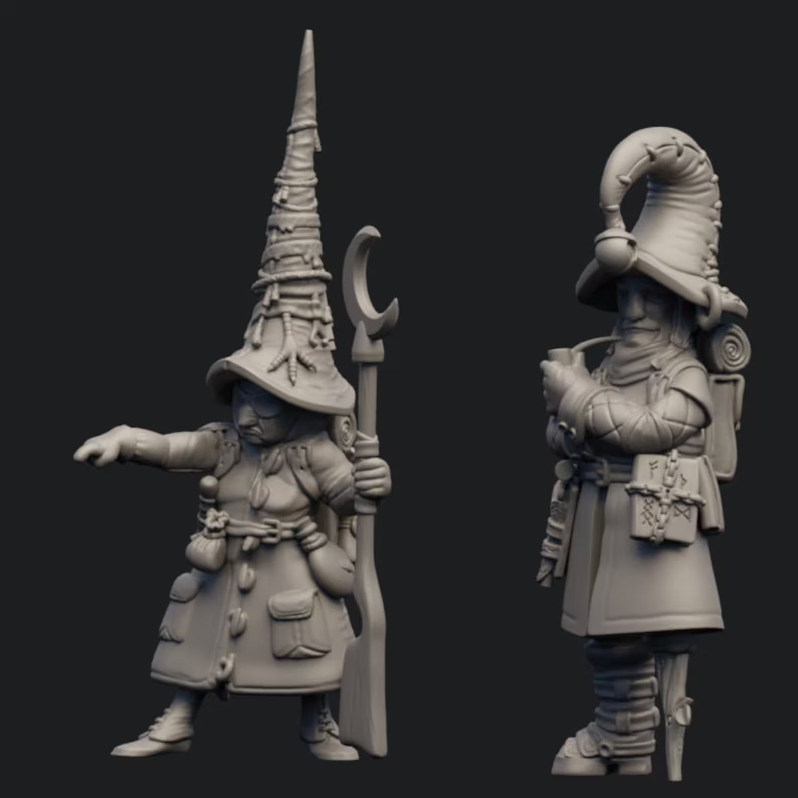 Aetherpunk28 Wizard Set 1 – Fantasy Miniatures for Tabletop RPGs & Wargaming