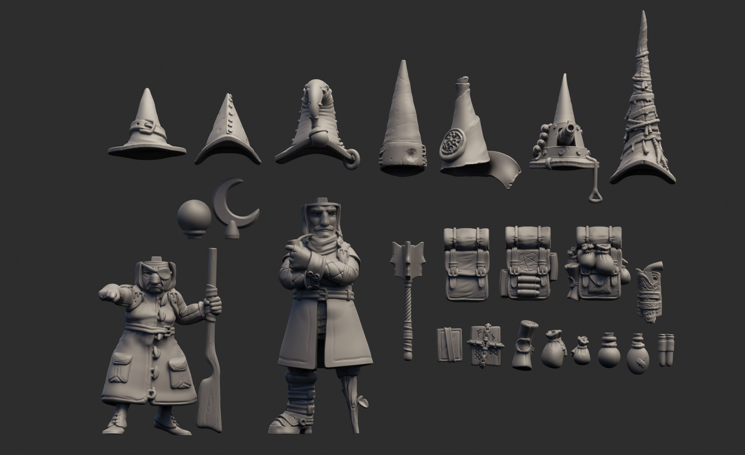 Aetherpunk28 Wizard Set 1 – Fantasy Miniatures for Tabletop RPGs & Wargaming - Image 7