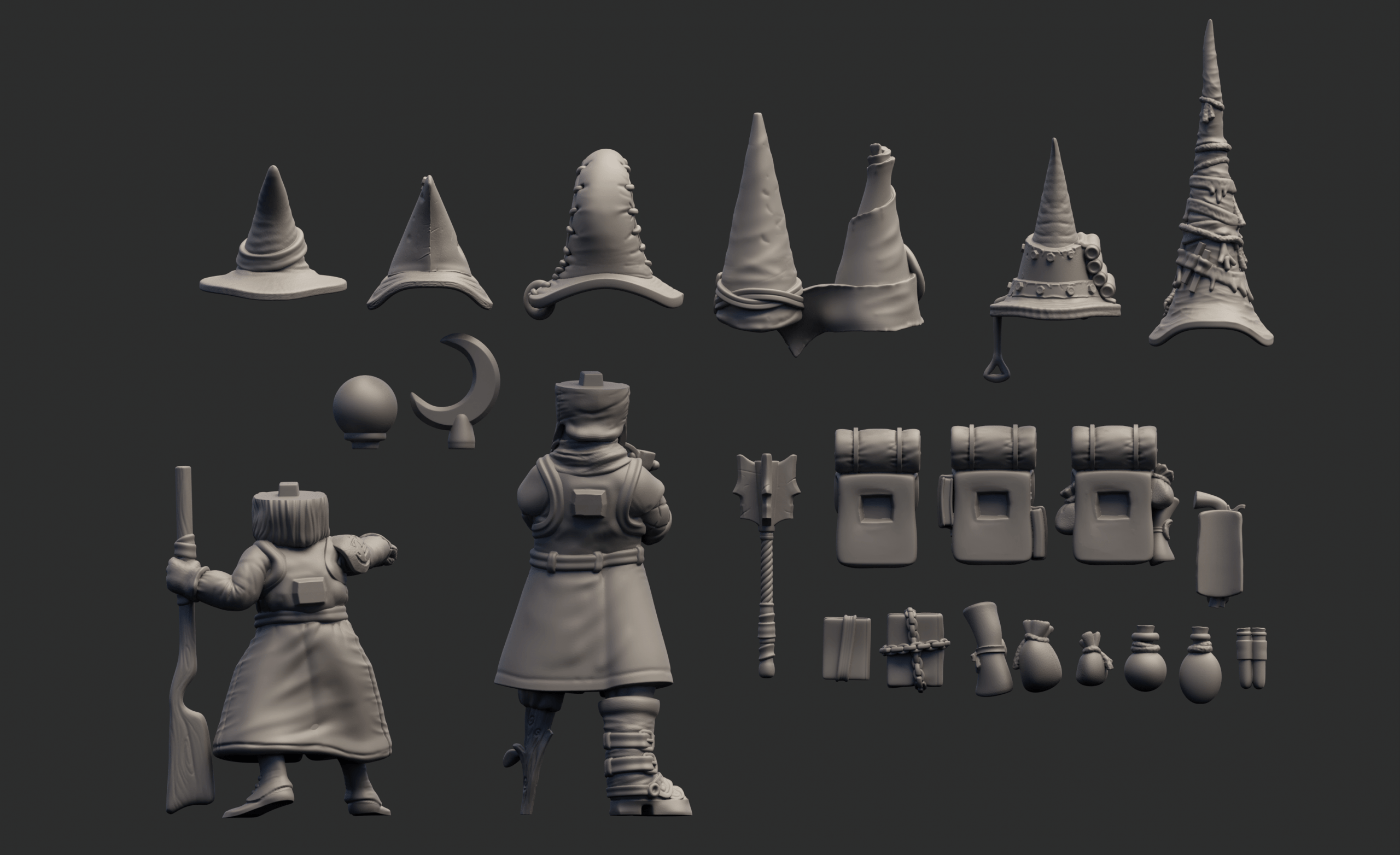 Aetherpunk28 Wizard Set 1 – Fantasy Miniatures for Tabletop RPGs & Wargaming - Image 2