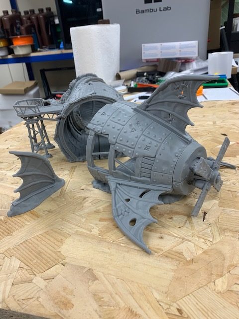 Aetherpunk28 Crashed Zeppelin terrain kit