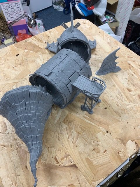 Aetherpunk28 Crashed Zeppelin terrain kit