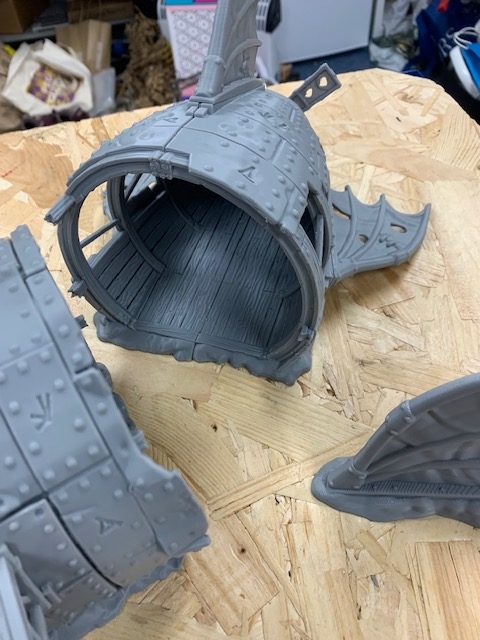 Aetherpunk28 Crashed Zeppelin terrain kit